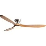 ventilateur moderne bois naturel noir lampe led télécommande intérieur maison