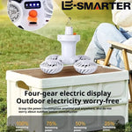 lampe ventilateur moderne blanc pliable rechargeable led interrupteur toucher solar campingextérieur