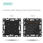 interrupteur électrique intelligent wifi noir moderne affichage led connecteurs usb
