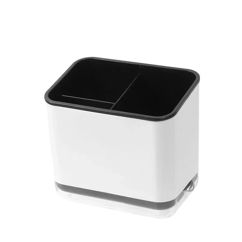 organisateur couverts gris clair compartiments multiples égouttoir moderne minimaliste plastique lisse adhésif vert pastel