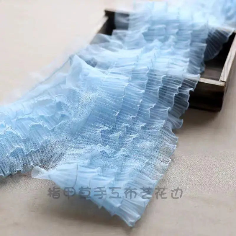 écharpe noire plissée polyester mariage opaquemode écologique tridimensionnelle 18cm