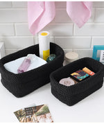 paniers rangement tissés marron gris fruits serviettes moderne minimaliste nordique pliables utilisation multiple