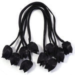 Décoration intérieure tulipes artificielles 3D fleurs polyester accessoires cheveux élastiques vert rose blanc