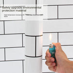 sticker mural moderne carreaux brique adhésif imperméable anti moisissure blanc