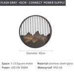 applique murale led noir doré contemporaine ip65 acier inoxydable minimaliste montagnes stylisees