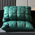 lot deux oreillers rectangulaires mémoire forme velours texture douce confort cervical nuit