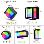applique murale led moderne noire blanche controle app telecommande étanche alexa google