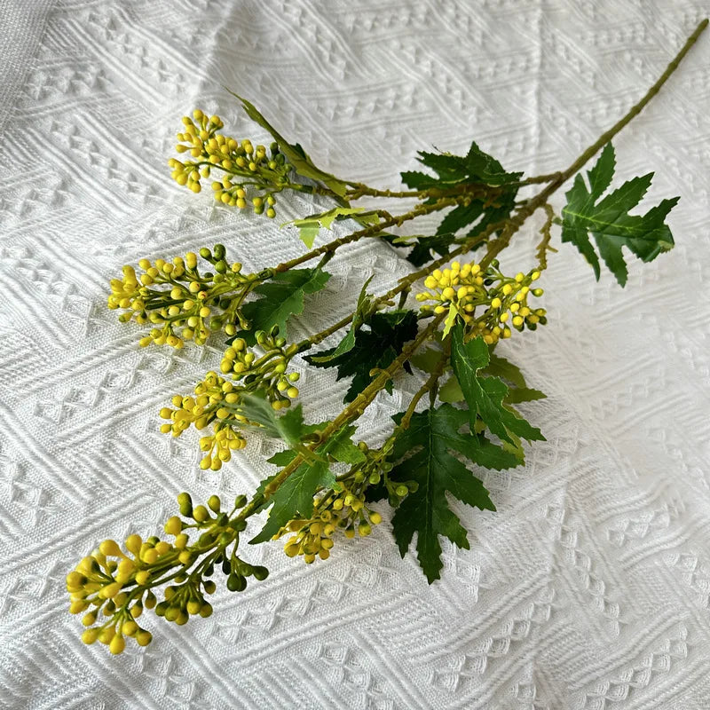 branche artificielle verte feuilles jaunes rouges intérieur décoration maison 73cm naturel plastic