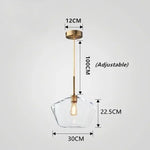 lampe suspendue moderne transparente chaîne dorée ampoule incluse flux lumineux variable certifications multiples sécurité