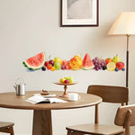 autocollant mural fruits été multicolore pastèque raisins adhésif vinyle résistant eau nature morte réaliste