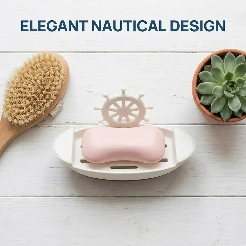 porte savon bateau nautique moderne adhésif drainage blanc gris noir rose