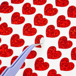 sticker forme cœur glitter rouge doré argenté adhésif décoration agenda st valentin festif brilanten