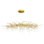 lustre suspendu moderne or cristal transparent branché lumière neutre 4000k chambre salon