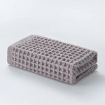 ensemble serviettes bain toilette coton nid abeille absorbantes séchage rapide moderne