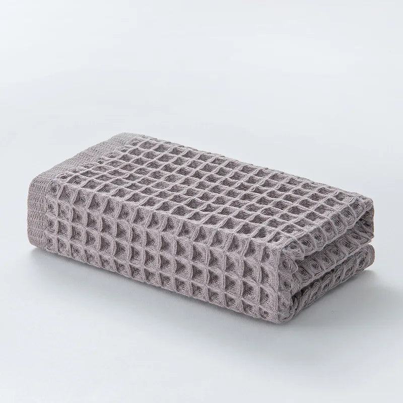 ensemble serviettes bain toilette coton nid abeille absorbantes séchage rapide moderne