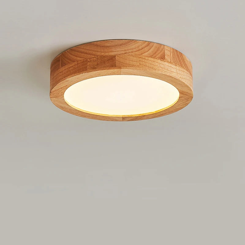 plafonniers led bois clair lumière blanche moderne minimaliste chambre éclairage quotidien