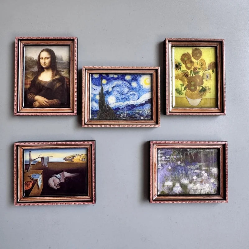 cadres art marron noir images classiques tournesols nuit étoilée mona lisa souvenirs
