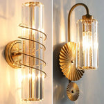 applique murale luxe cristal cuivre moderne éclairage ambiance salon chambre décoration murale dorée