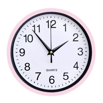 horloge murale moderne cadran blanc chiffres noirs salon aiguille quartz silent