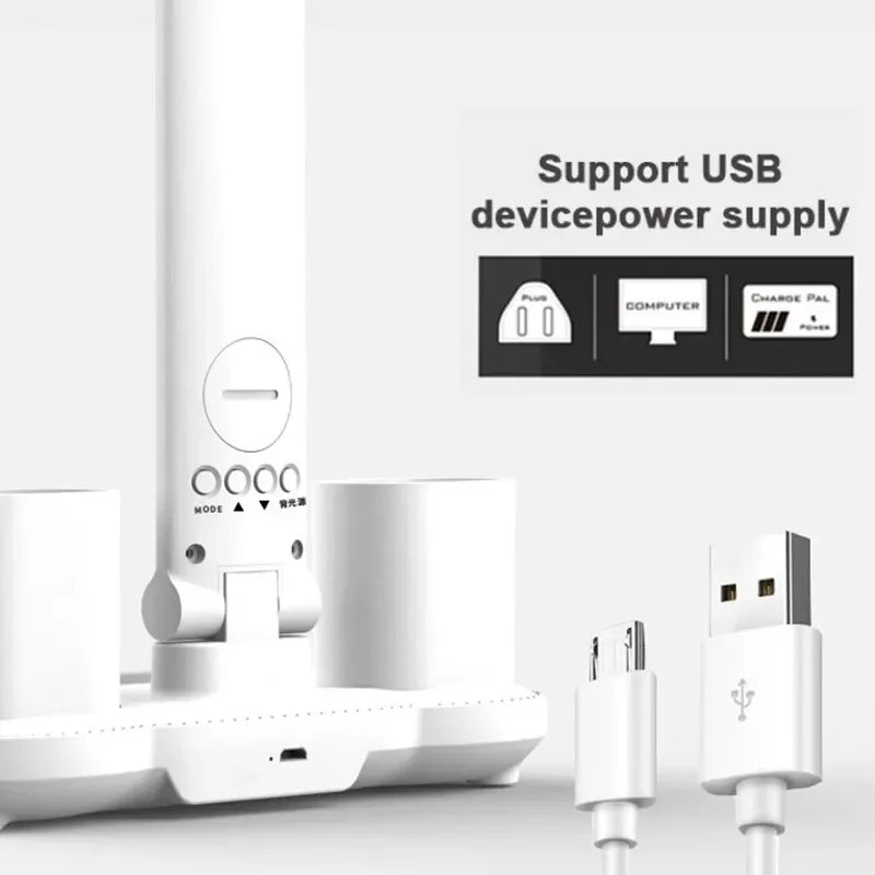 lampe led rechargeable affichage numerique port usb blanc moderne