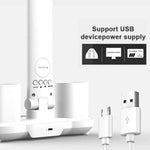 lampe led rechargeable affichage numerique port usb blanc moderne