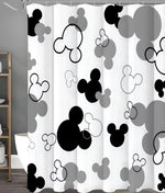 rideau douche mickey mouse blanc noir gris moderne pop art chambre enfant decoration