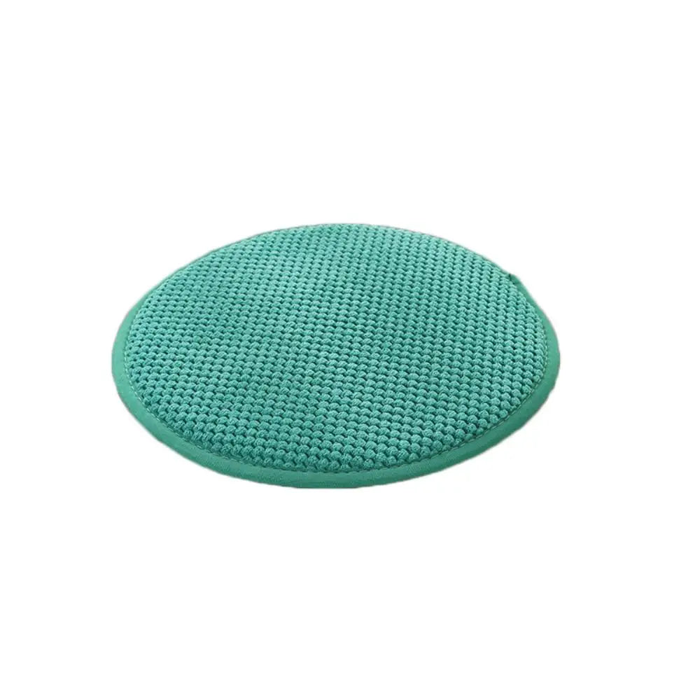 coussin tabouret rond solide mousse pu tissage points moderne couleur uni antidérapant