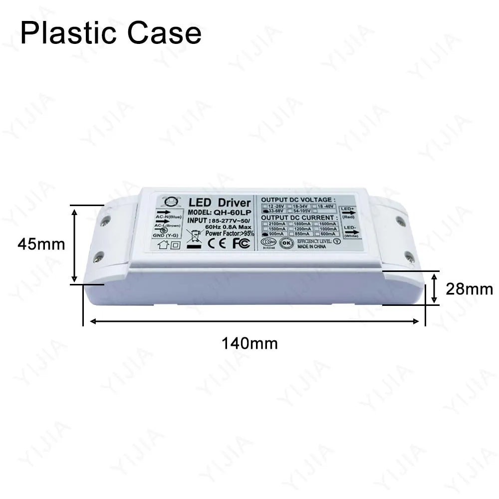 pilote led 40w 45w 60w tension dc 54v 96v 36v 65v 18v 30v industriel