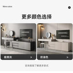 coiffeuse miroir led réglable meuble multifonctionnel moderne gris clair noir