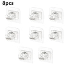 crochet adhésif transparent moderne tige rangement clip rideau support mural sans motif clips vêtements