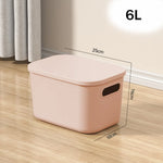 boîtes rangement empilables boîte rose clair blanc modernes minimalistes poignées plastique