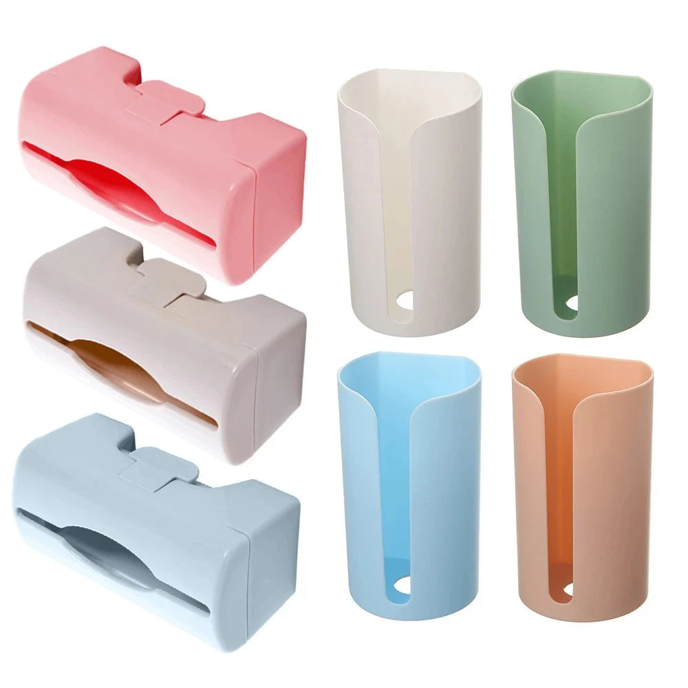 distributeur sacs poubelle moderne rose blanc vert bleu beige adhésif cuisine salle bains