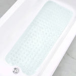 tapis bain moderne bleu clair texture bulles drainage efficace antislip salle bain pvc respectueux