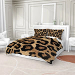 housse couette motif léopard moderne literie taies oreiller ensemble duvet polyester
