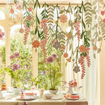 guirlande décorative florale couleurs vives camomille marguerite feuilles stylisées anniversaire enfant classe festive joyeuse