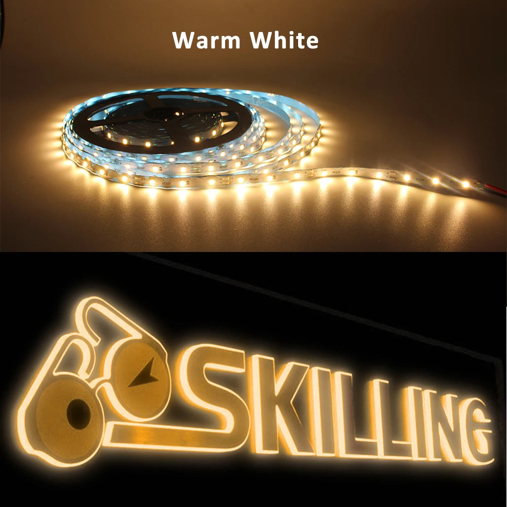 ruban led smd 60 led blanc chaud froid adhésif moderne 12v 50000h 2000 82000lm