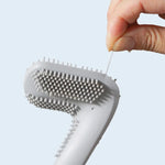 brosse wc silicone gris blanc moderne respectueux environnement bristles poignée