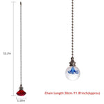 suspension transparentes motifs internes modernes ventilateur lustre cristal chaînes élégantes intérieurs colorés bleu rouge
