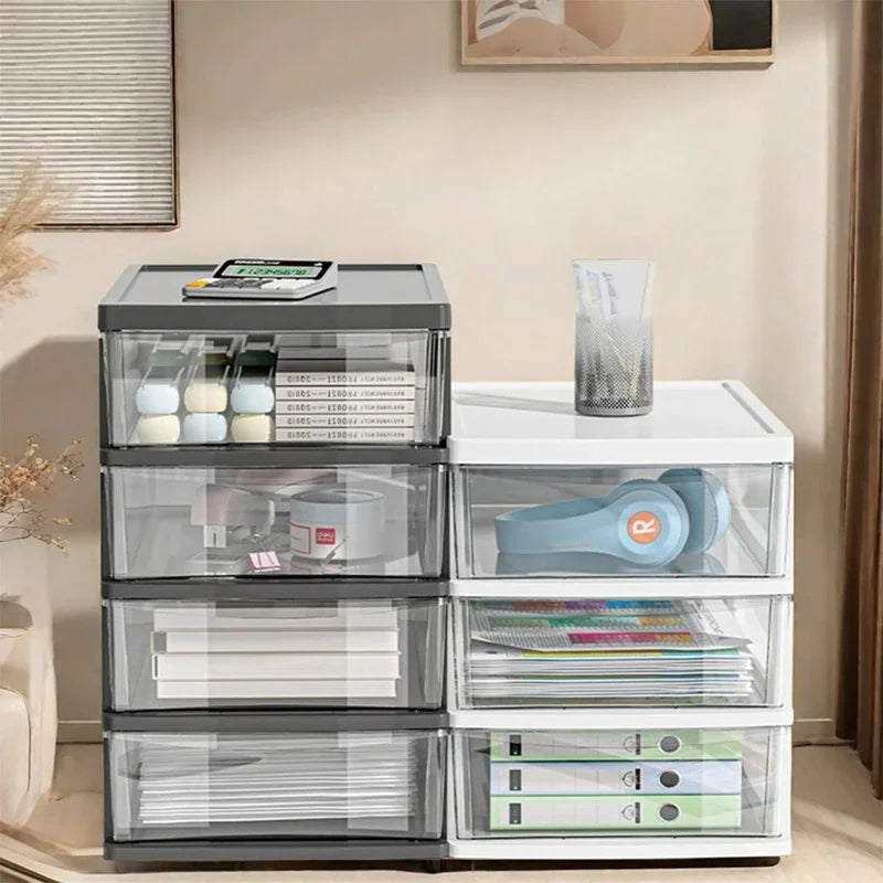 rangements transparents moderne bureaux organisateur eco friendly divers objets stockage multifonctionnels