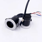 Spot LED 3W RGBW 12V IP65 Chrome Poli Câble Fils Noir Blanc Moderne