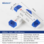 transformateur led 12v 24v 100w 80w 60w 36w 24w 12w bleu blanc moderne