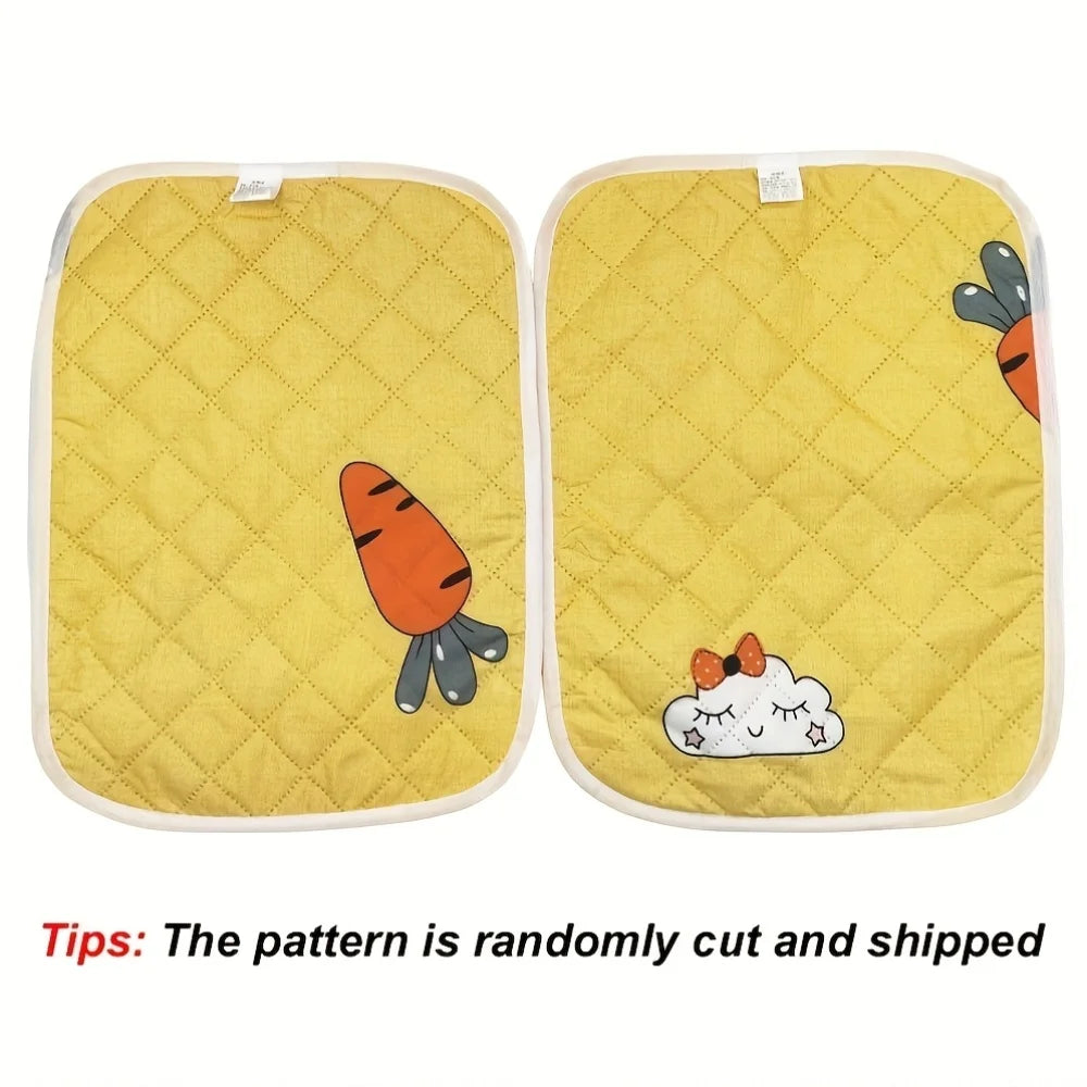 tapis lapin carotte polaire jaune motif moderne absorbant lavable sans glisser cage saison