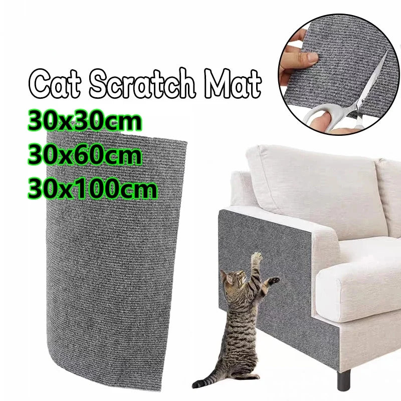 tapis gratter chats gris texture tissée moderne adhésif 30x30cm 30x60cm 30x100cm