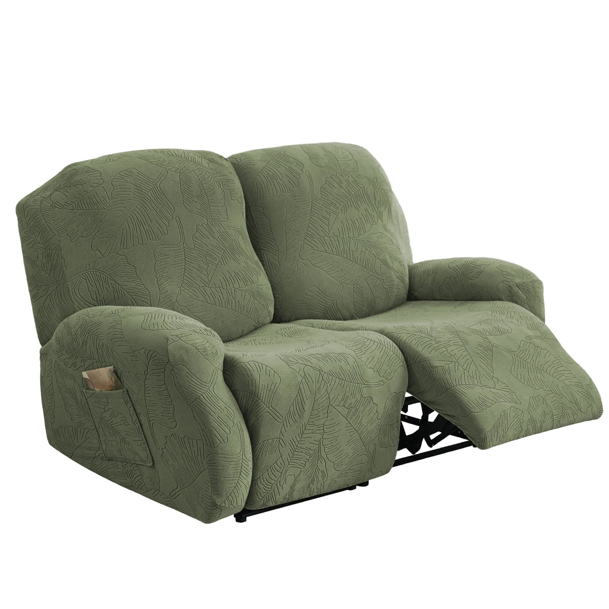 housses canapé gris imprimé végétal moderne pièces adhésifs polyester lavable printemps été