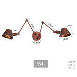 lampe murale articulée industrielle noir fixée éclairage chambre cuisine
