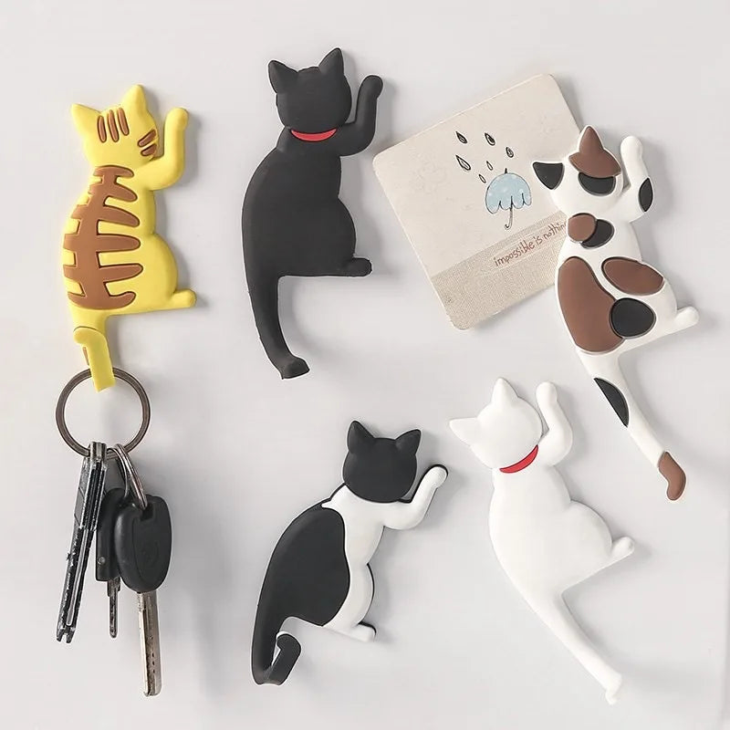 aimants chat dessin animé noir blanc moderne aimants cuisine décoration