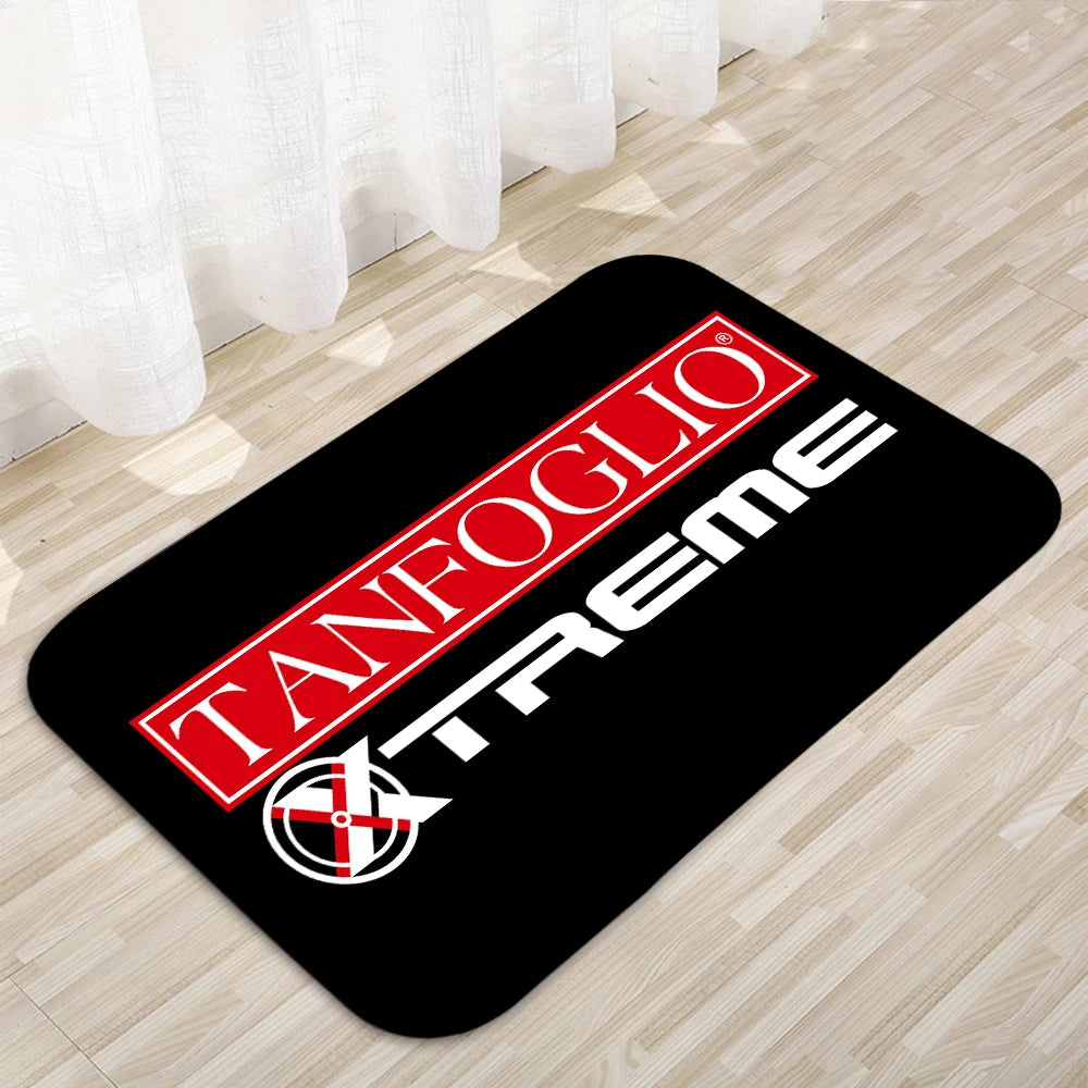 tapis moderne antidérapant mousse pe polyester noir blanc rouge vert bleu floral