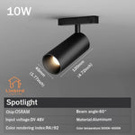 spot led noir mat rail magnétique télécommande application mobile moderne intérieur
