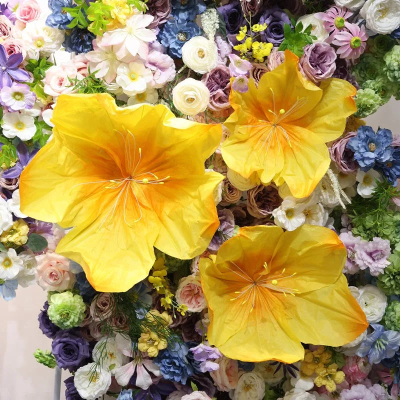 bouquet artificiel fleurs pivoine jaune rose violet vert moderne élégant intérieur tringles decoration