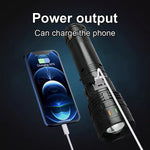 lampe torche noire laser rechargeable camping autodéfense pointeur laser résistance choc ceinture usb